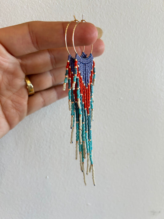 Mermaid Sunset Fringe Earring
