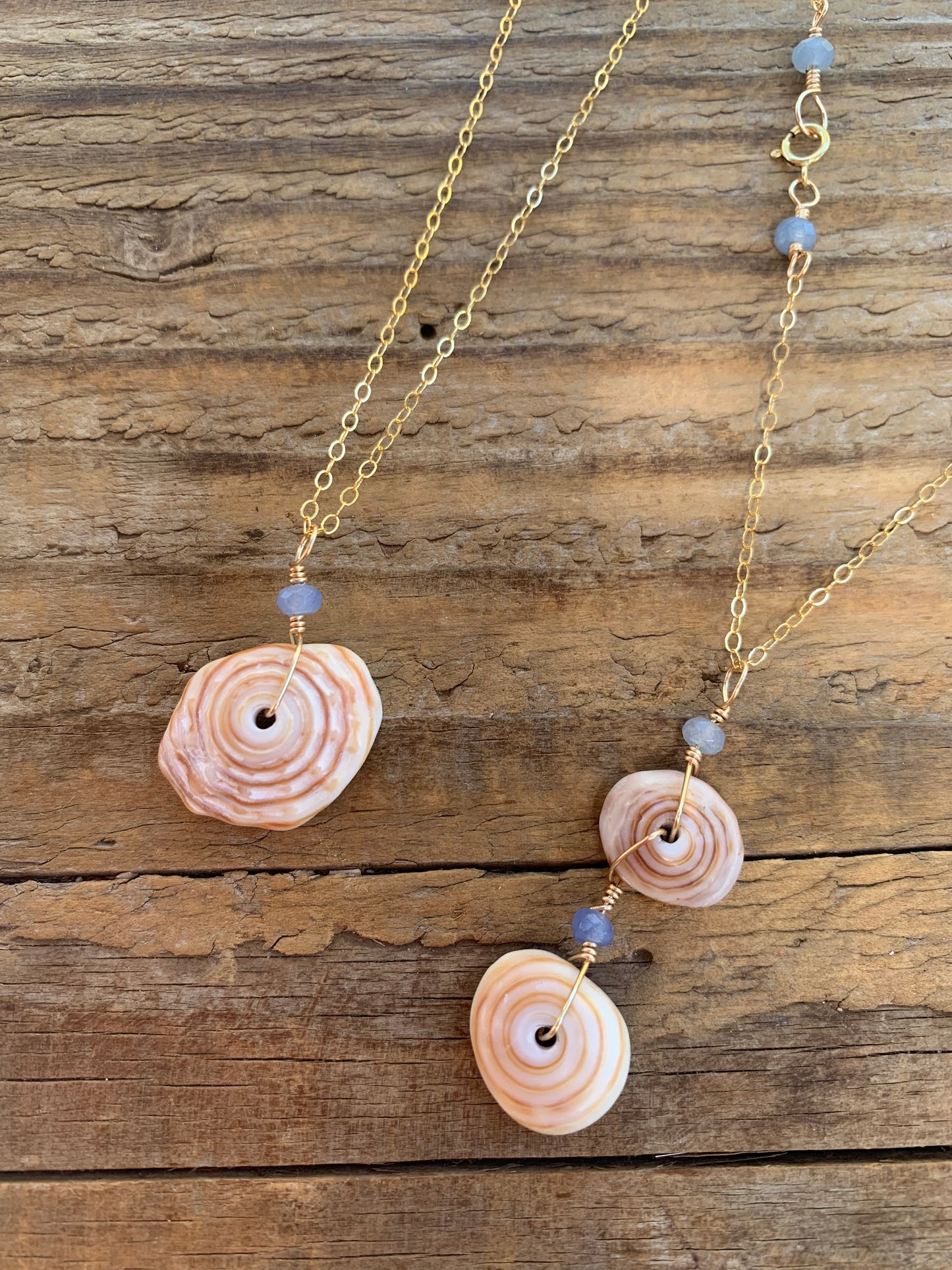 Puka and Jade Necklace