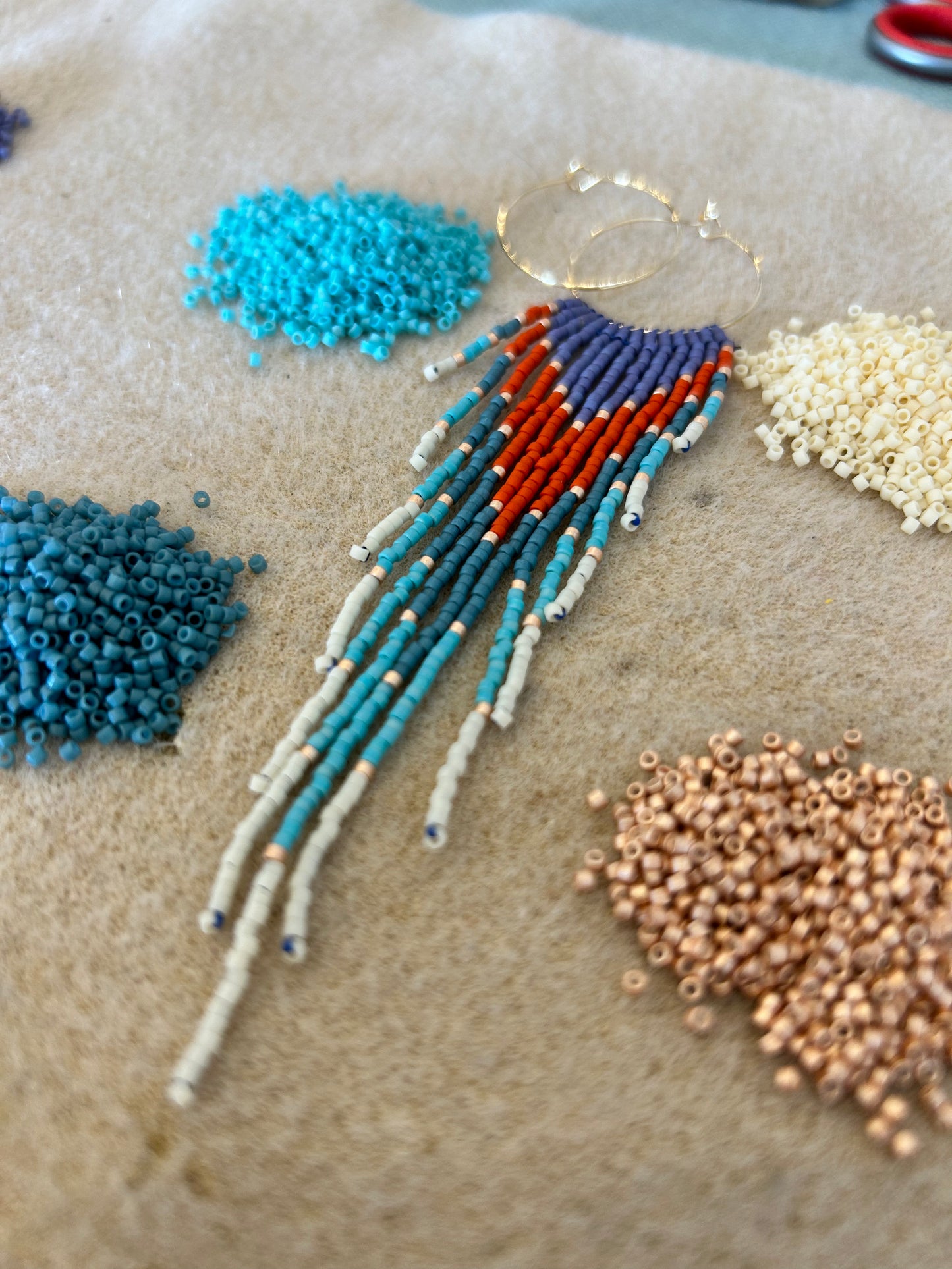 Mermaid Sunset Fringe Earring
