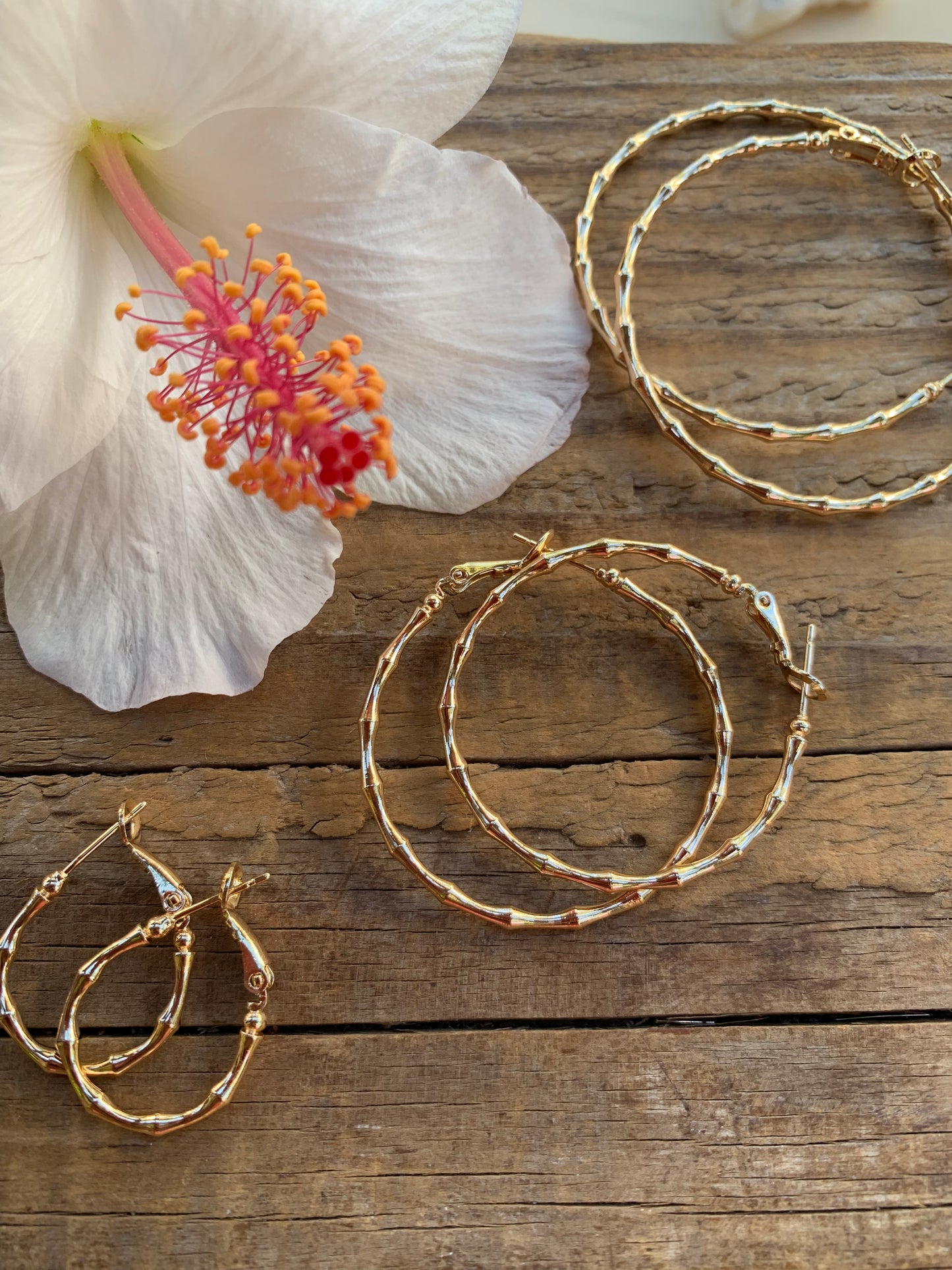 Bamboo Hoop Earrings