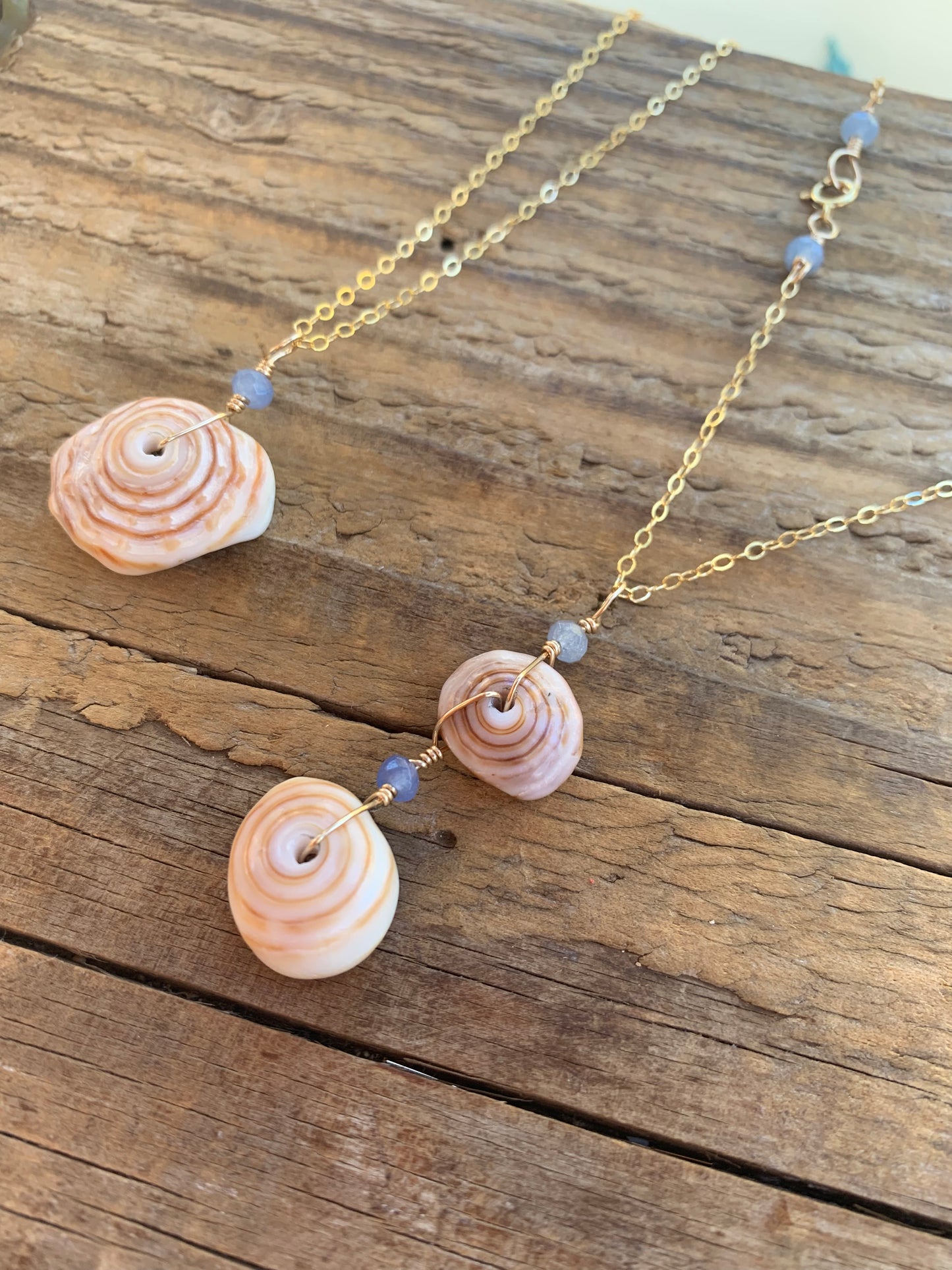 Puka and Jade Necklace