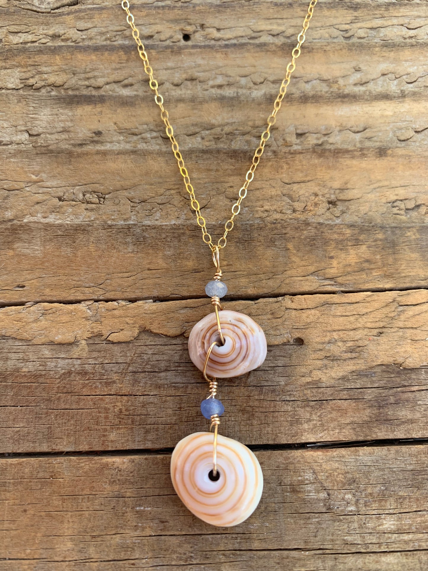 Puka and Jade Necklace