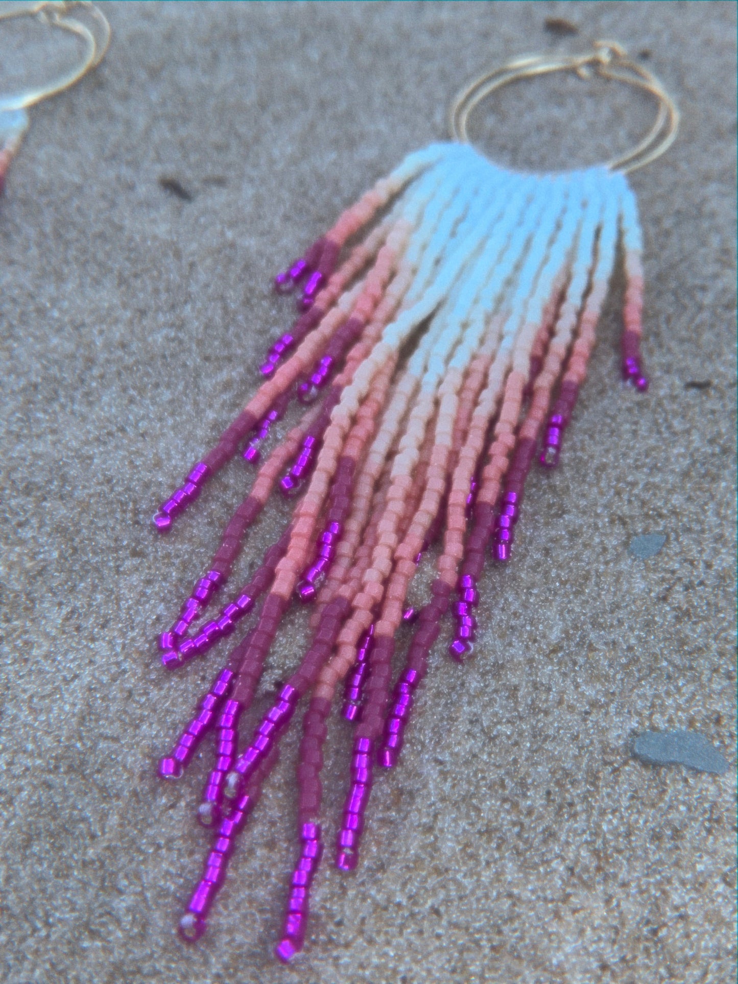 Hibiscus Fringe Earring