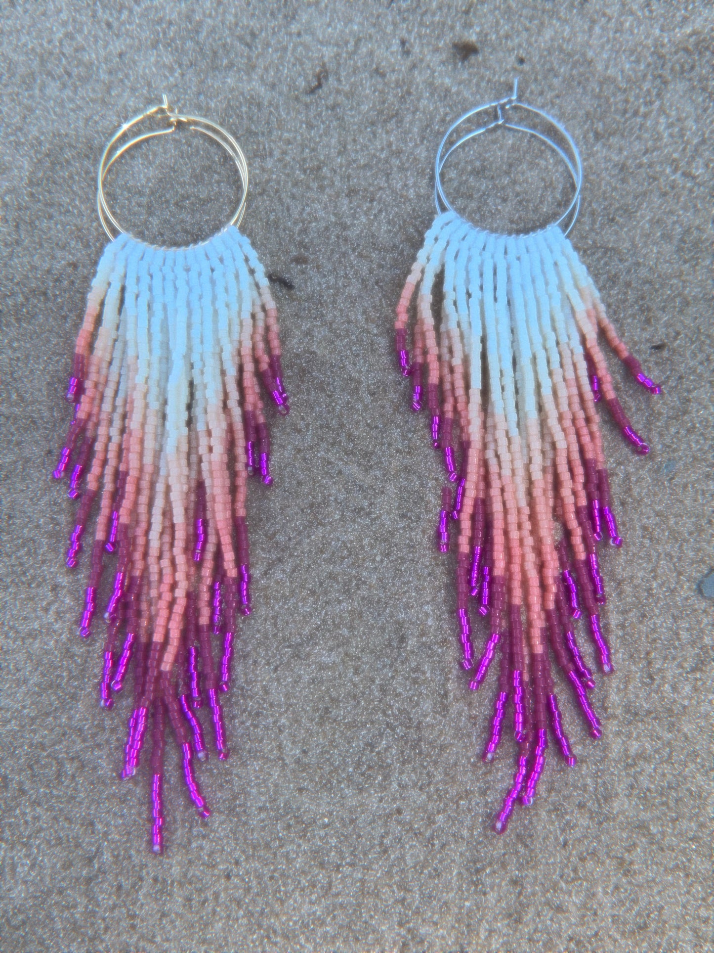 Hibiscus Fringe Earring