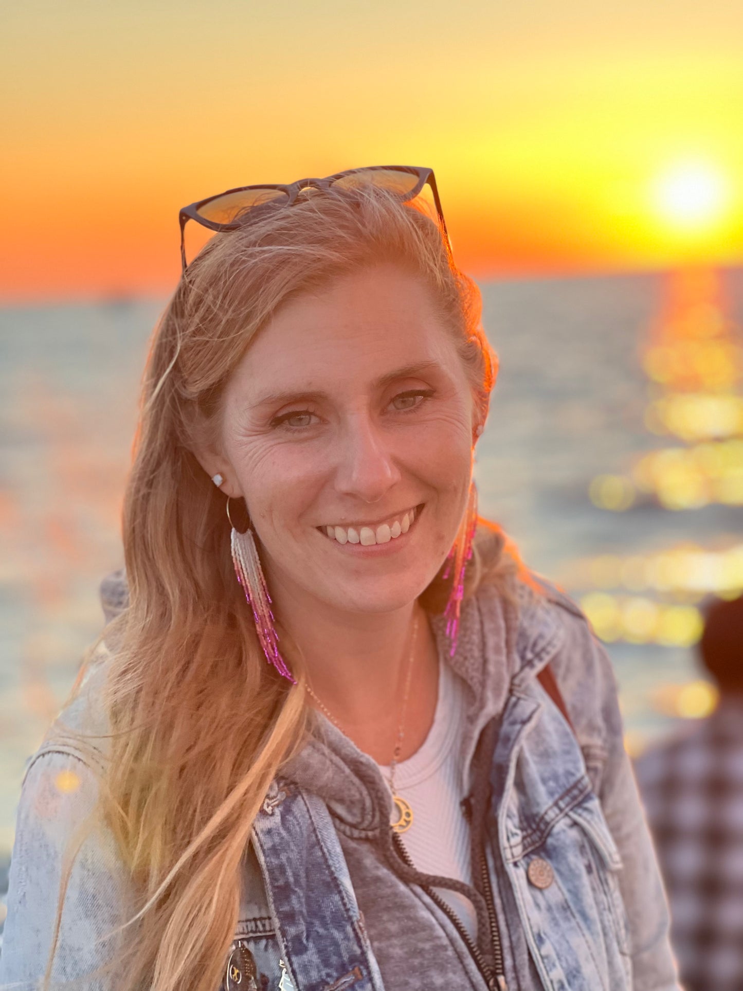 Hibiscus Fringe Earring