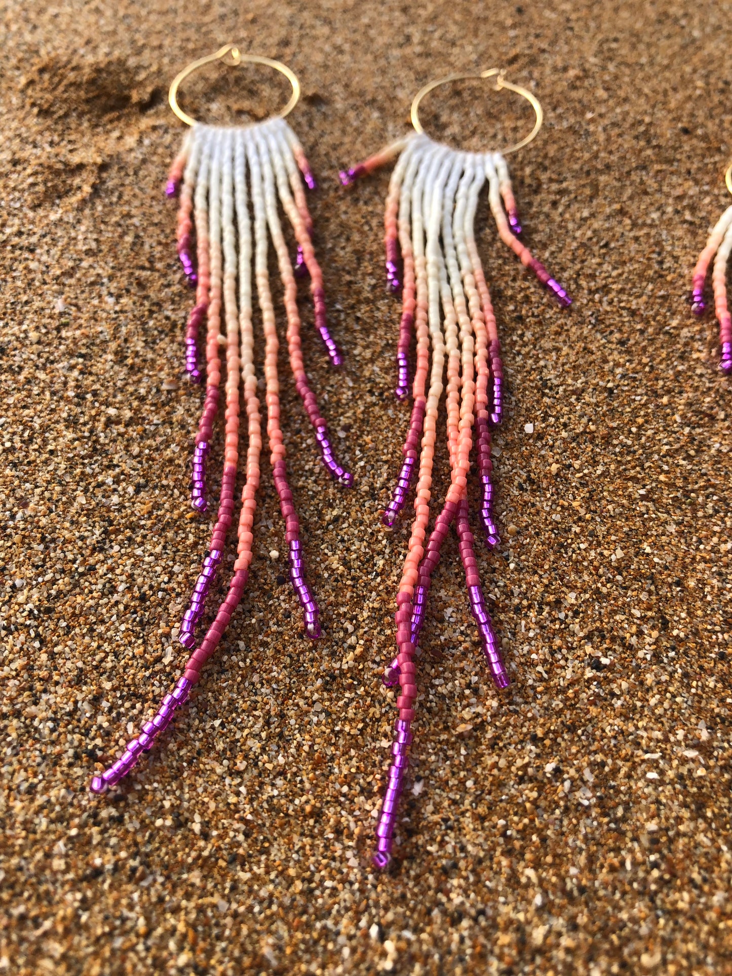 Medium Long White Hibiscus Fringe