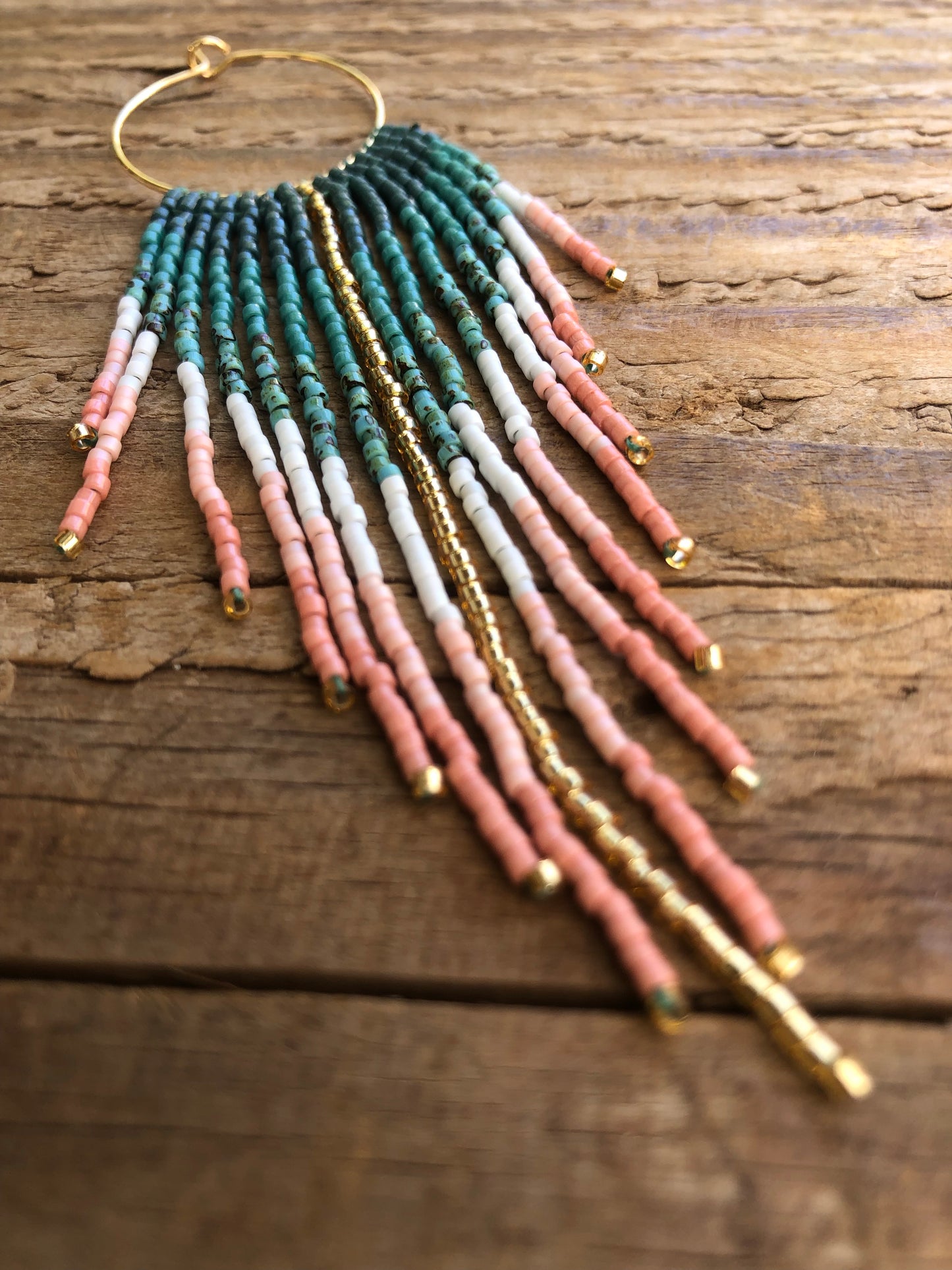 Seashell Sunshine Fringe Earring