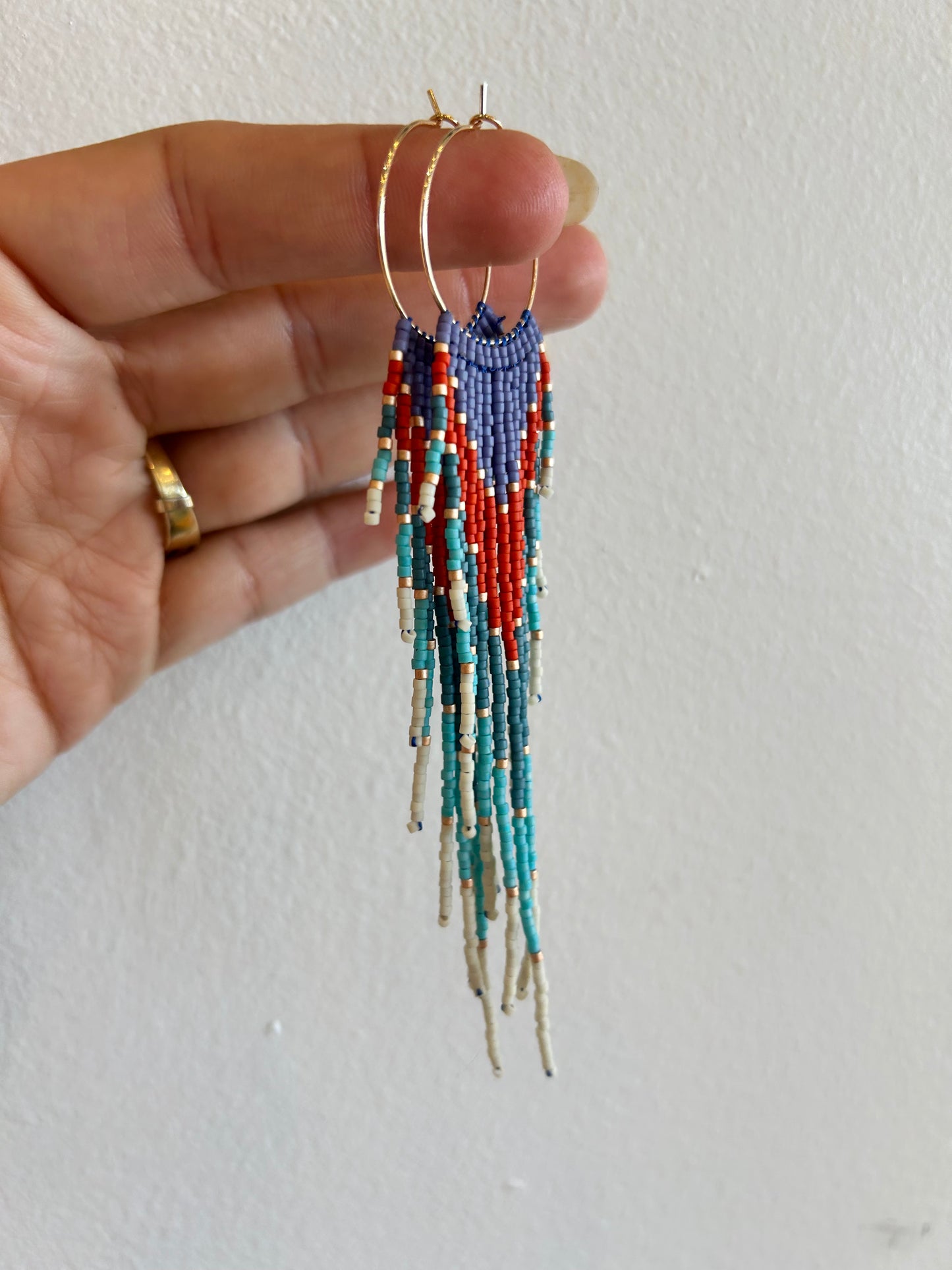 Mermaid Sunset Fringe Earring